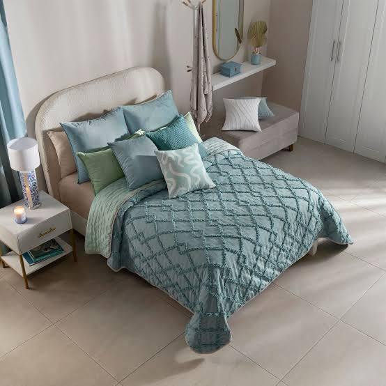 Edredón Textura Ligero Nuut Celeste