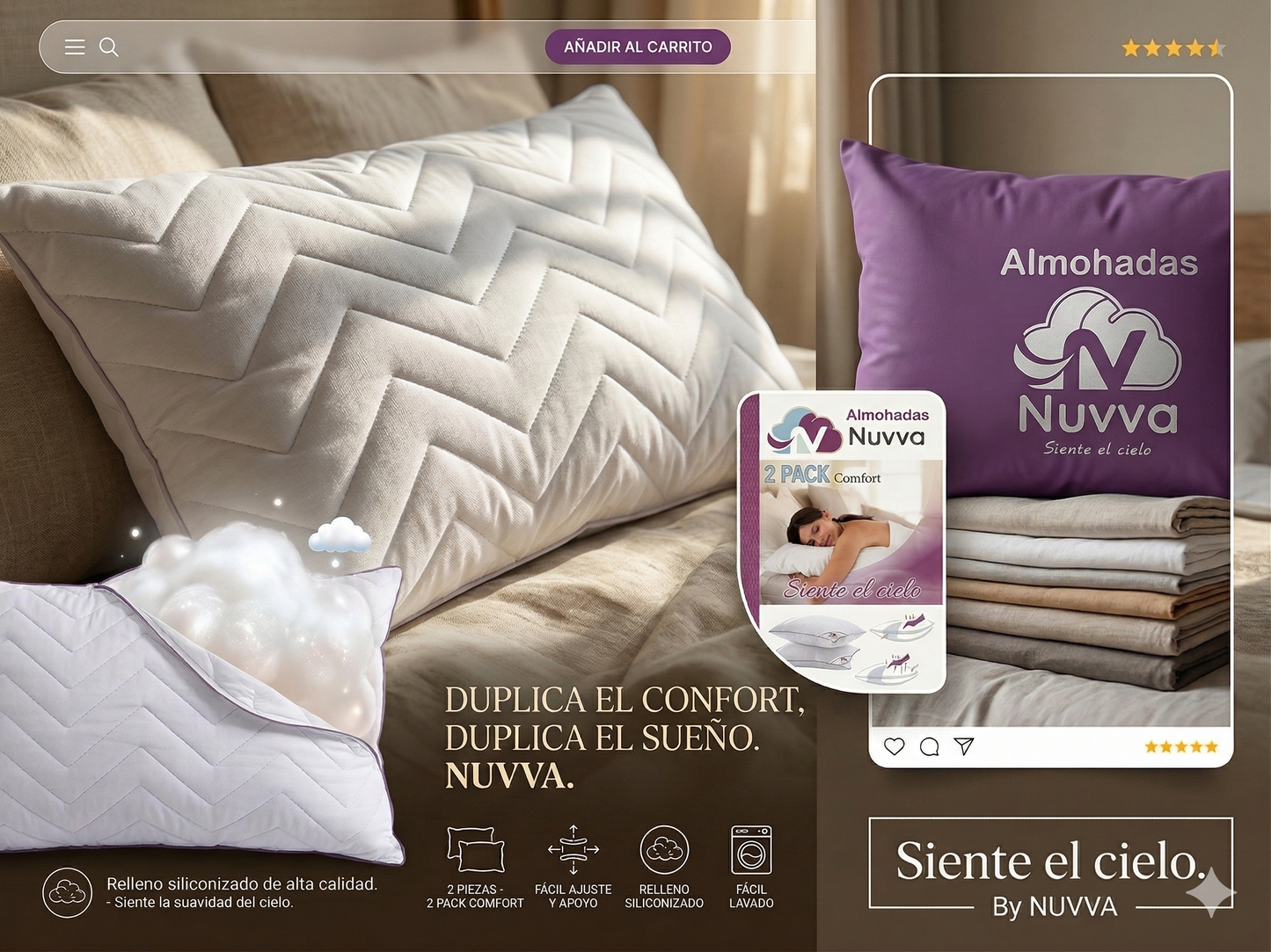 ALMOHADAS STD NUVVA COMFORT